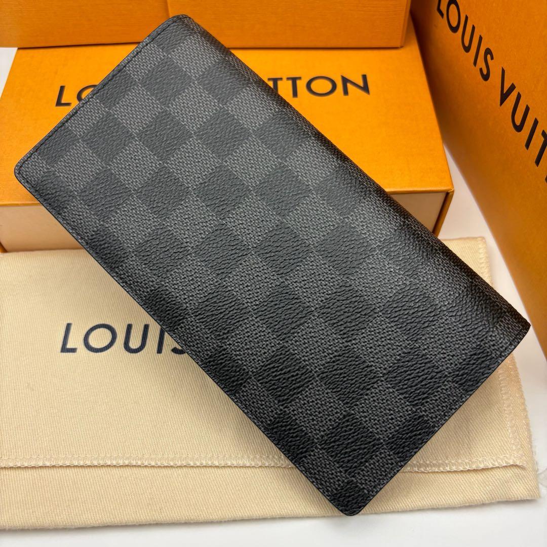 【極美品】ルイヴィトン ダミエ グラフィット 長財布 ポルトフォイユブラザ 黒
