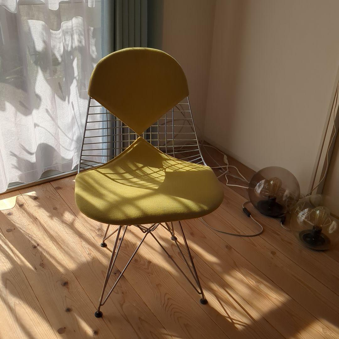 ワイヤーチェア　ビキニパッド　DKR　イームズ　イエロー　ヴィトラ