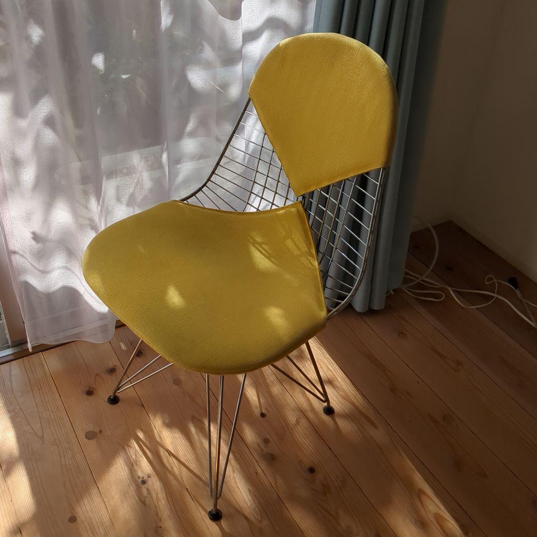 ワイヤーチェア　ビキニパッド　DKR　イームズ　イエロー　ヴィトラ