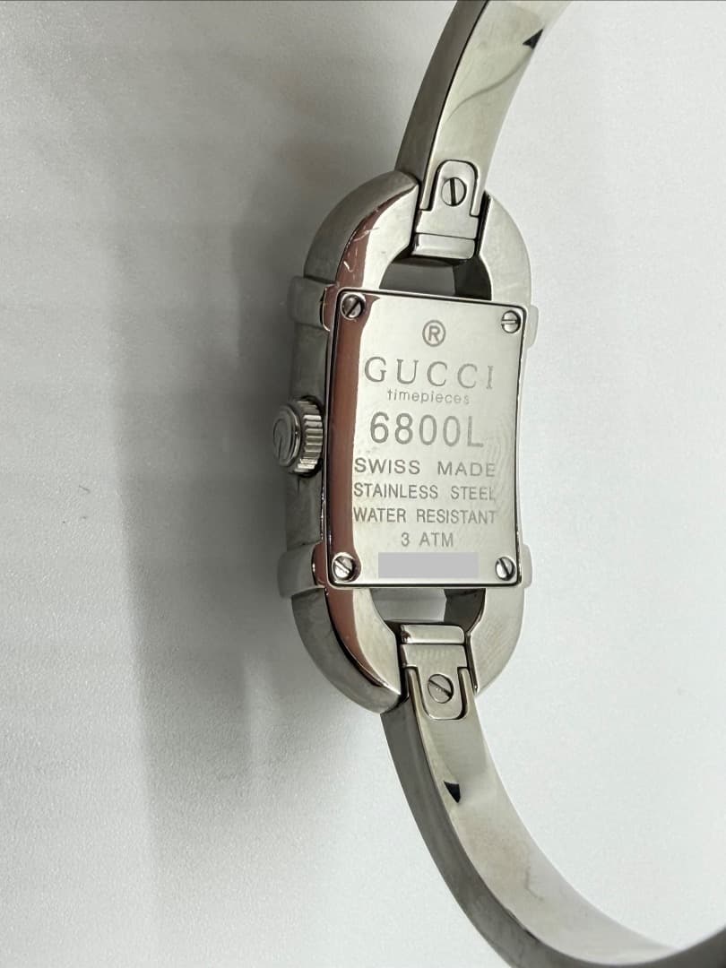 【新品電池】GUCCI グッチ 腕時計 6800L ピンクシェル レディース