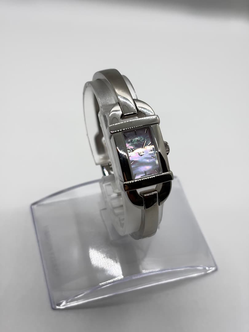 【新品電池】GUCCI グッチ 腕時計 6800L ピンクシェル レディース