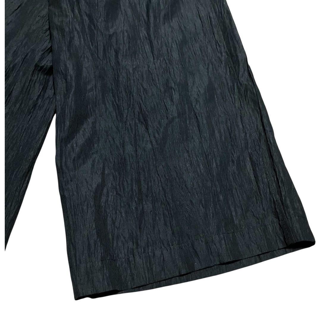 【名作】ル・ピボット　リネン　ワイド　タックパンツ　シワ加工　ガウチョ　ボトムス