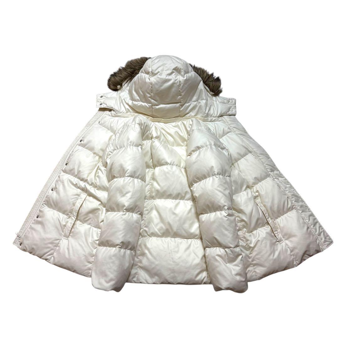 極美品 UNIQLO プレミアムダウンコート XL 白ファー付き ふわふわ　軽暖