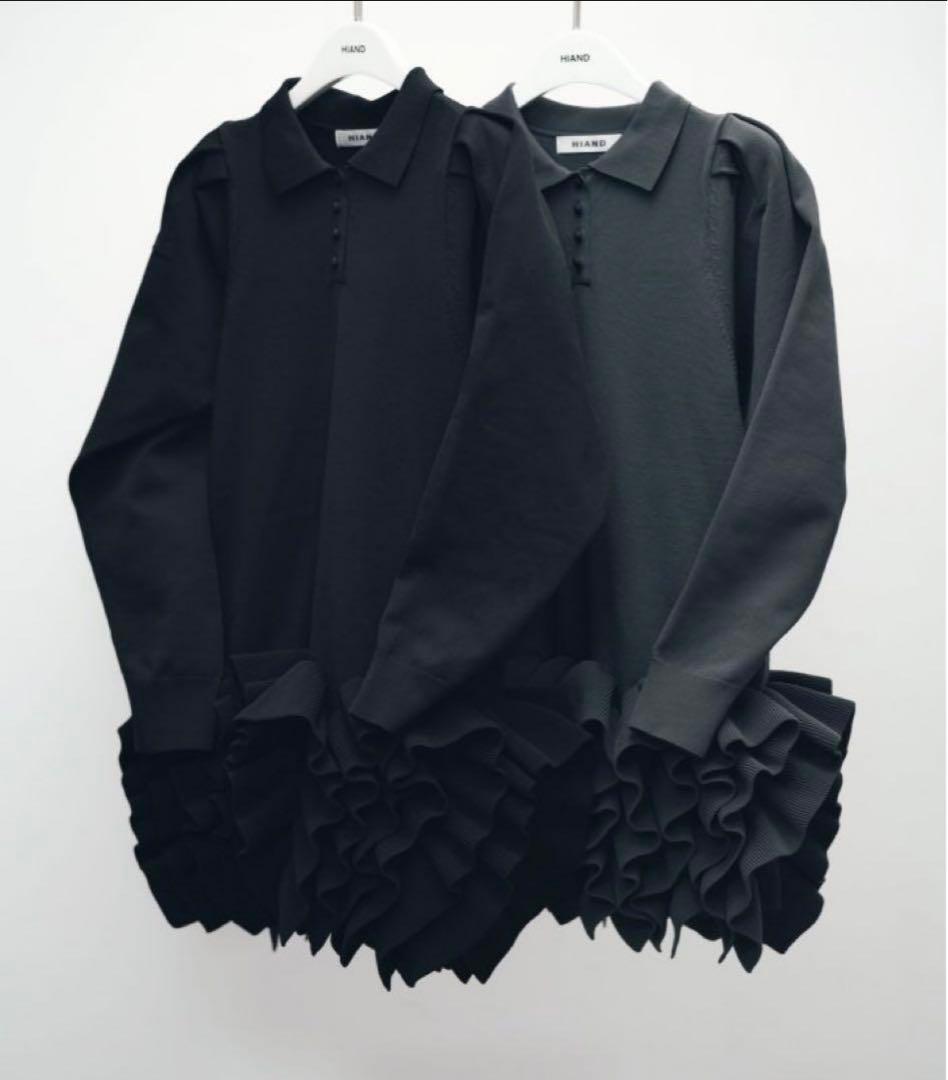 ワンピース HIAND Ruffled-Hem Polo Dress