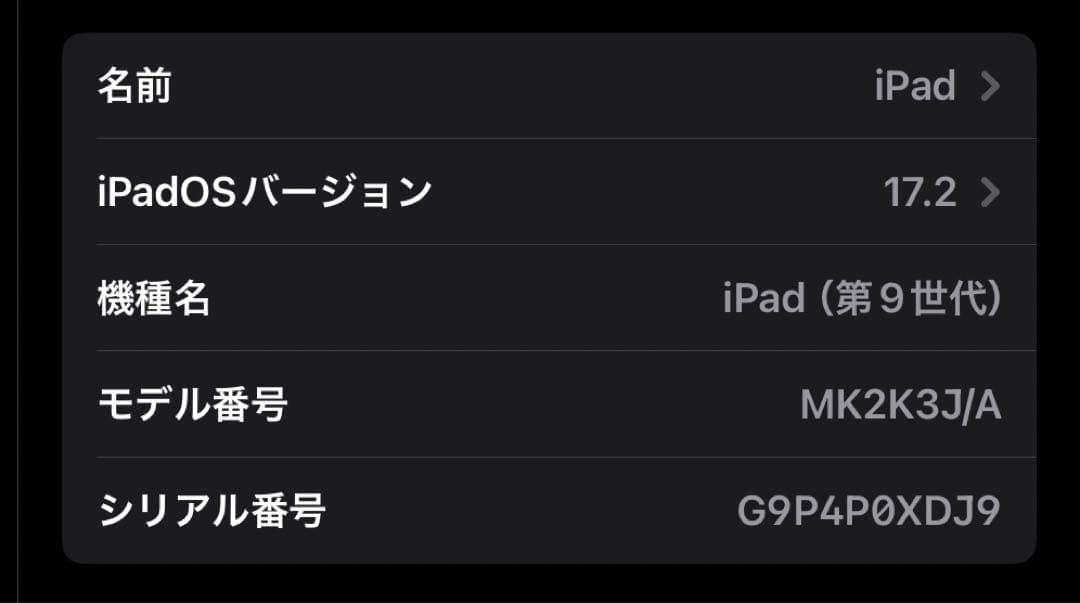 美品  iPad第9世代 10.2インチ 64GB Wi-Fiモデル