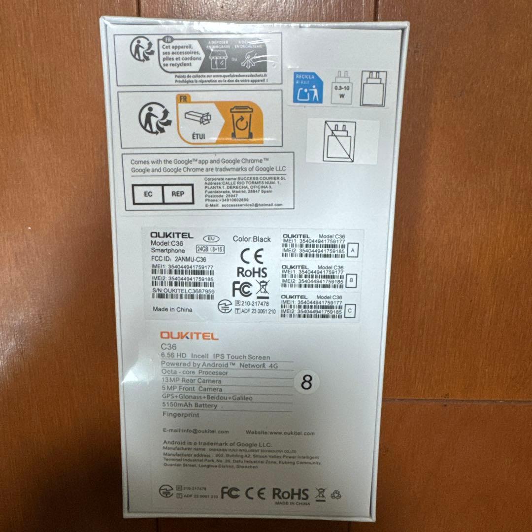 OUKITEL C36 ブラック 6GB/256GB