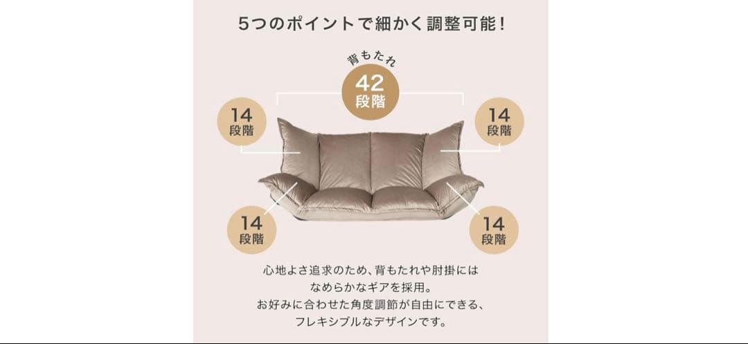 LOWYA 2人掛けソファ グレー(5月30日まで販売)