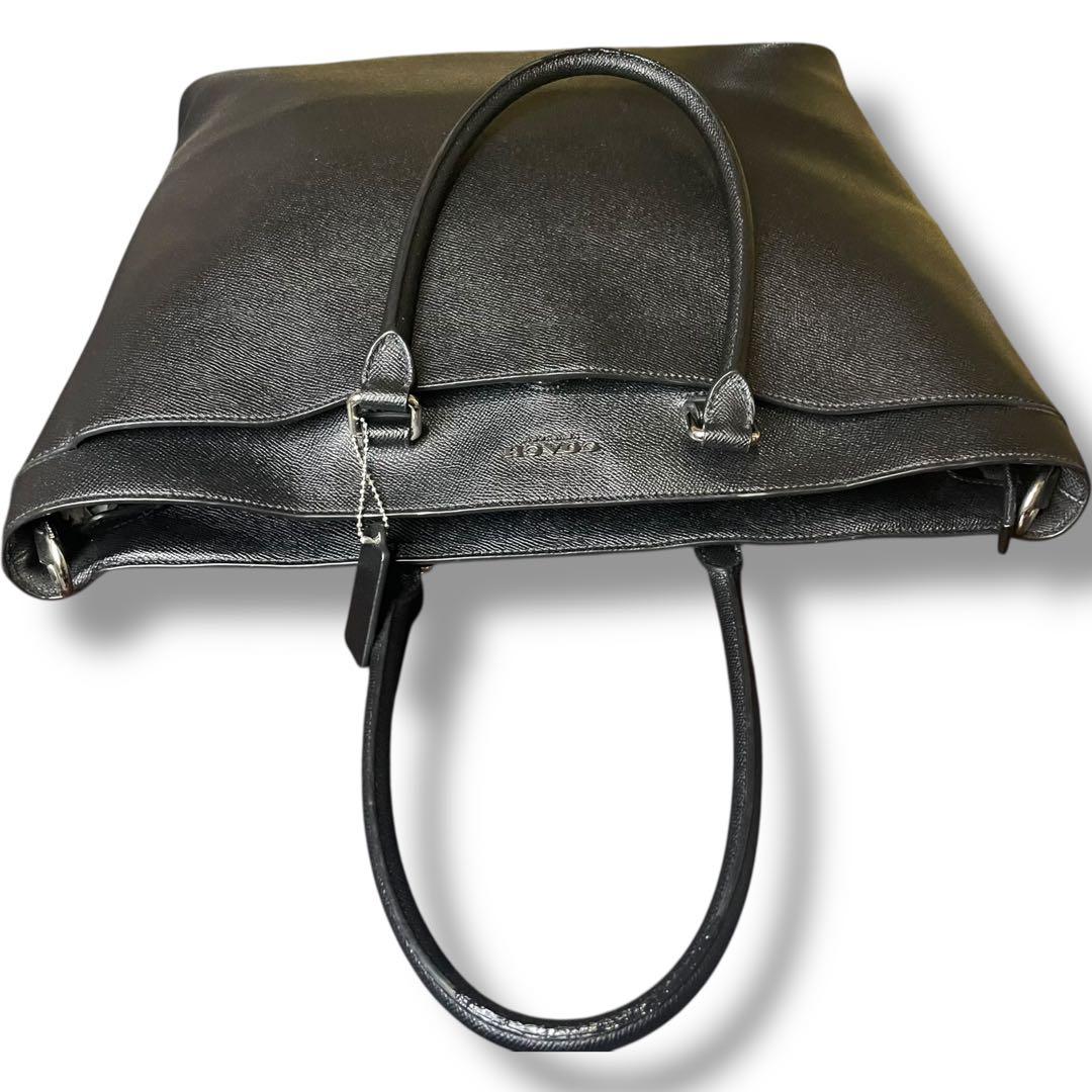 コーチ 2way ビジネスバッグ トートバッグ レザー 黒 A4可 F84630