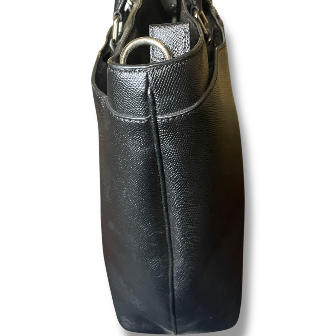 コーチ 2way ビジネスバッグ トートバッグ レザー 黒 A4可 F84630