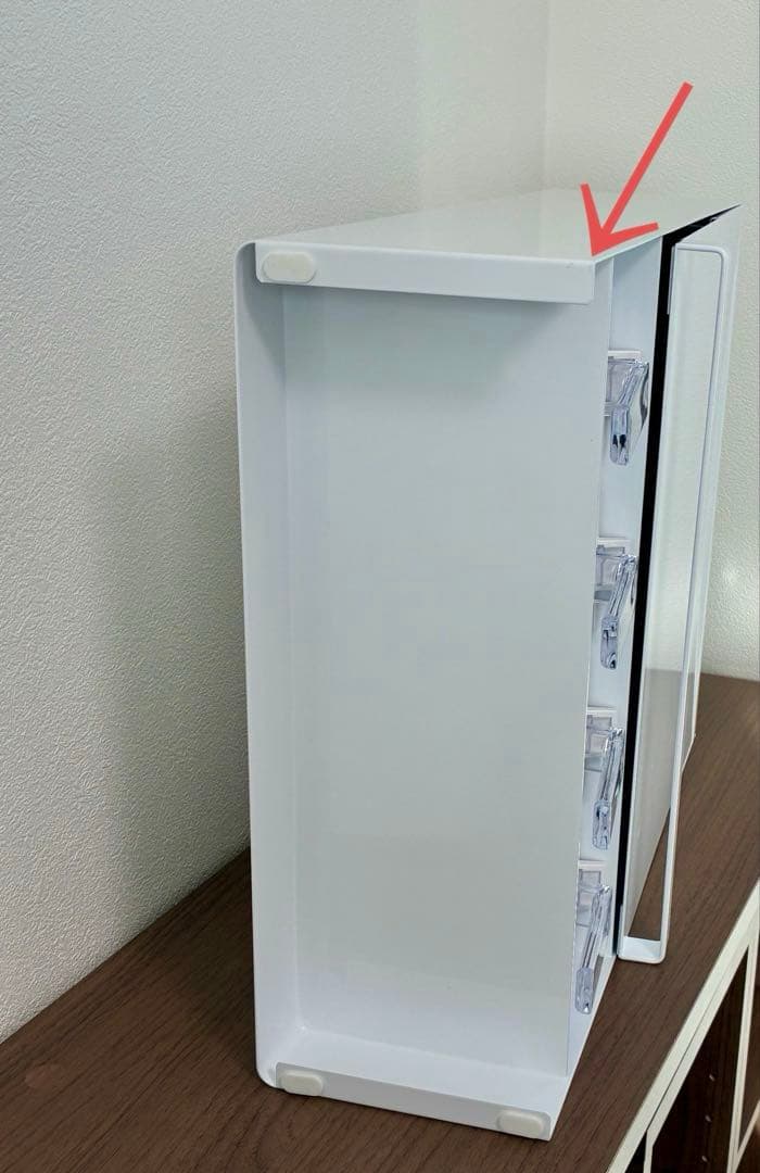 【未使用品】tower 隠せる調味料ラック　ホワイト　調味料ラック付き　送料無料