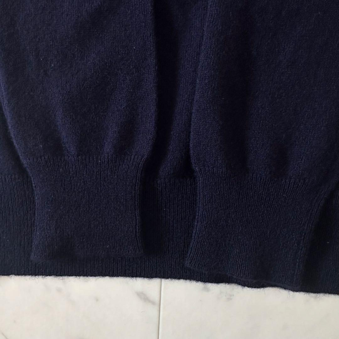 美品*ドゥーズィエムクラス Vネックカシミヤニット カシミヤ100% ネイビー