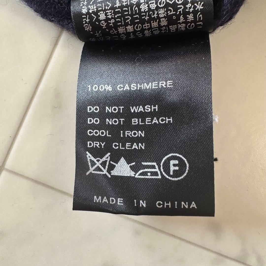 美品*ドゥーズィエムクラス Vネックカシミヤニット カシミヤ100% ネイビー