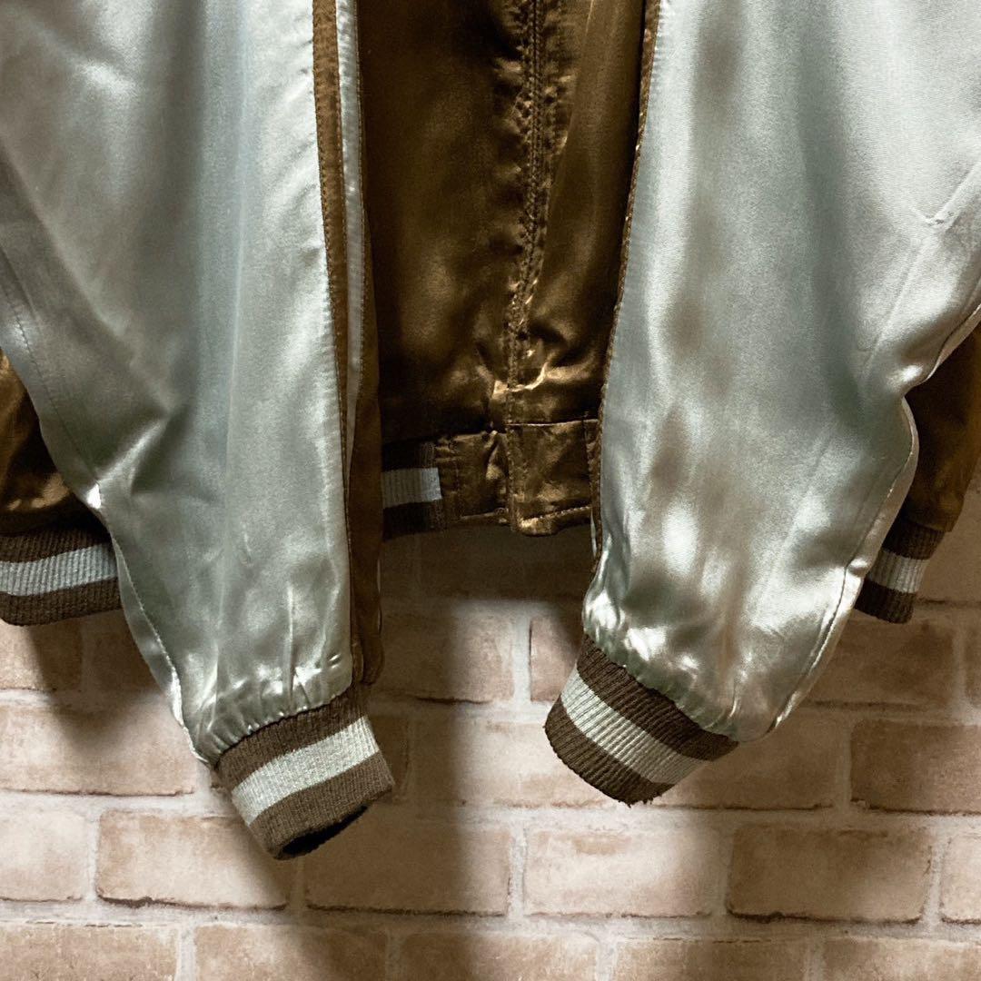 ☆リバーシブル☆JKPD☆スカジャン☆刺繍☆スカル☆ビックロゴ☆XL