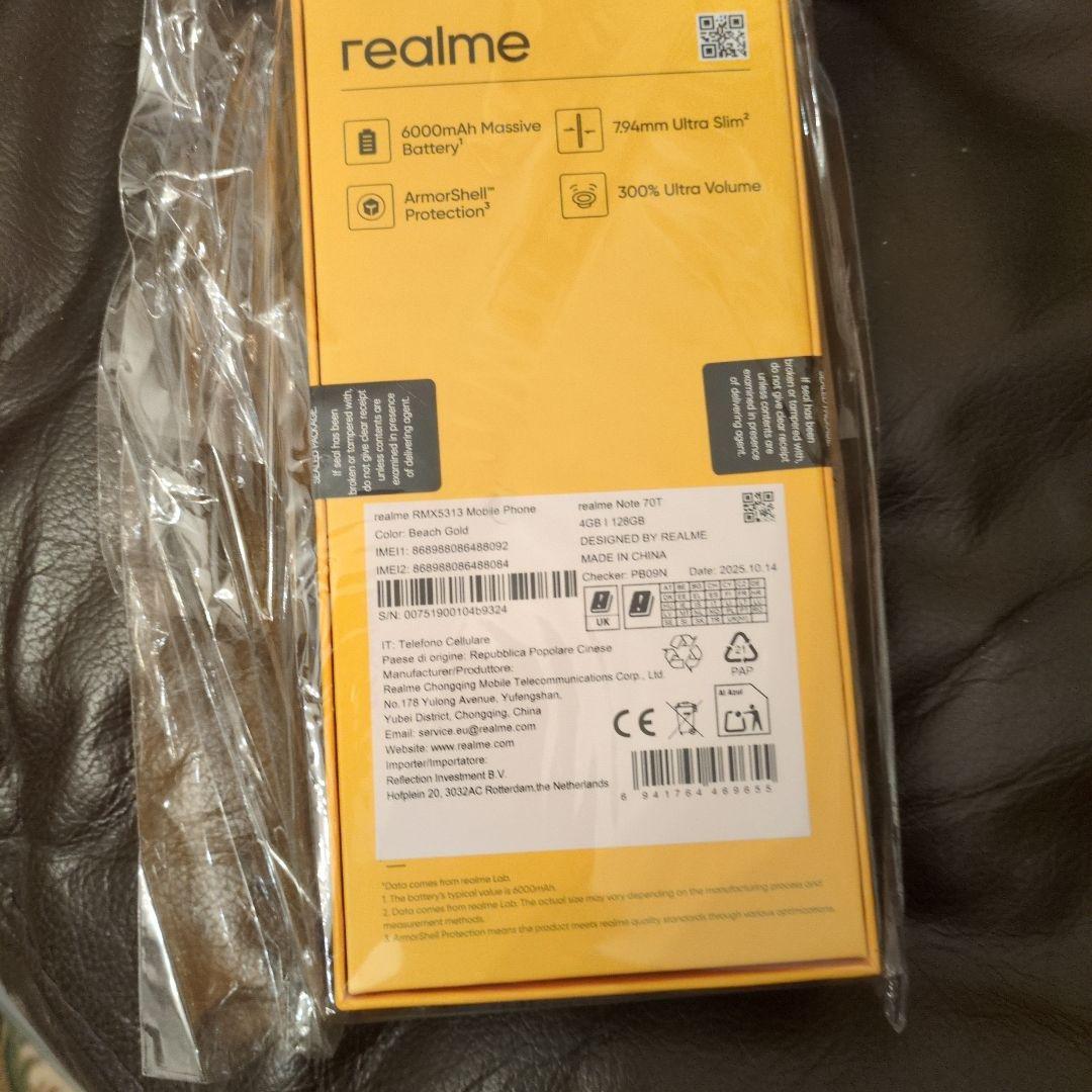 realme Note 70T Gold 4GB+64GB ゴールド