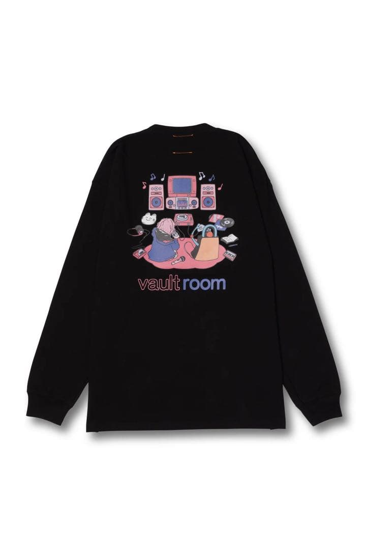 valtroom × nqrse L/S TEE / BLACK