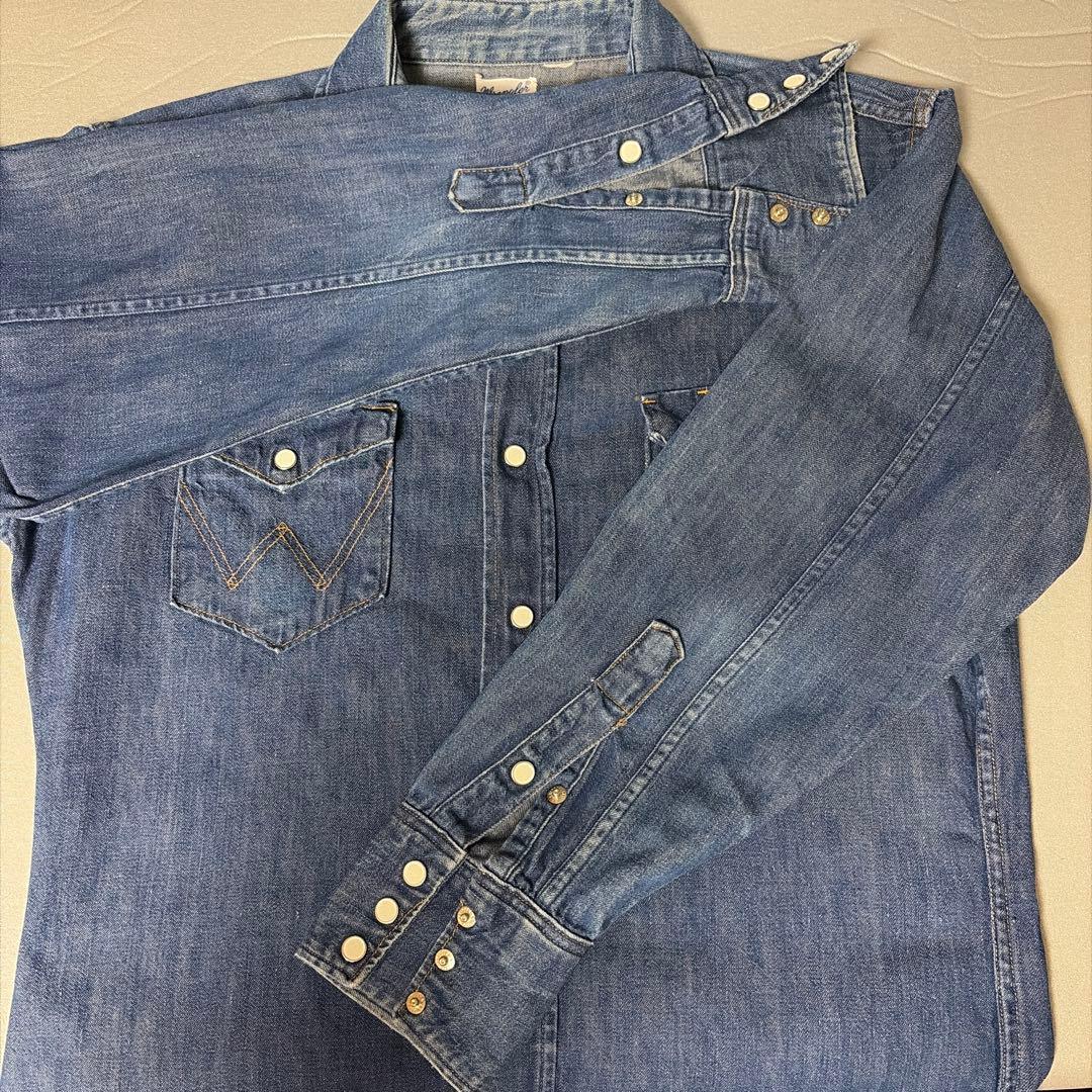 60s ビンテージ ラングラー デニムシャツ 27MW Wrangler