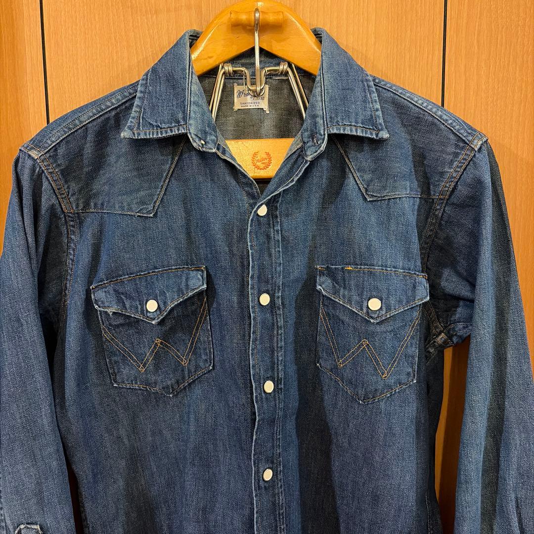 60s ビンテージ ラングラー デニムシャツ 27MW Wrangler