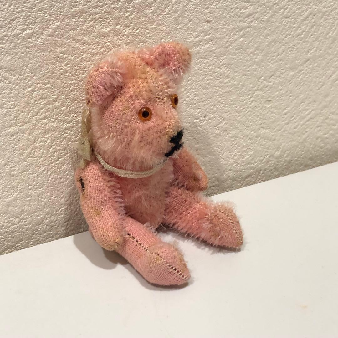 専用　ヴィンテージ ピンク テディベア 約15cm