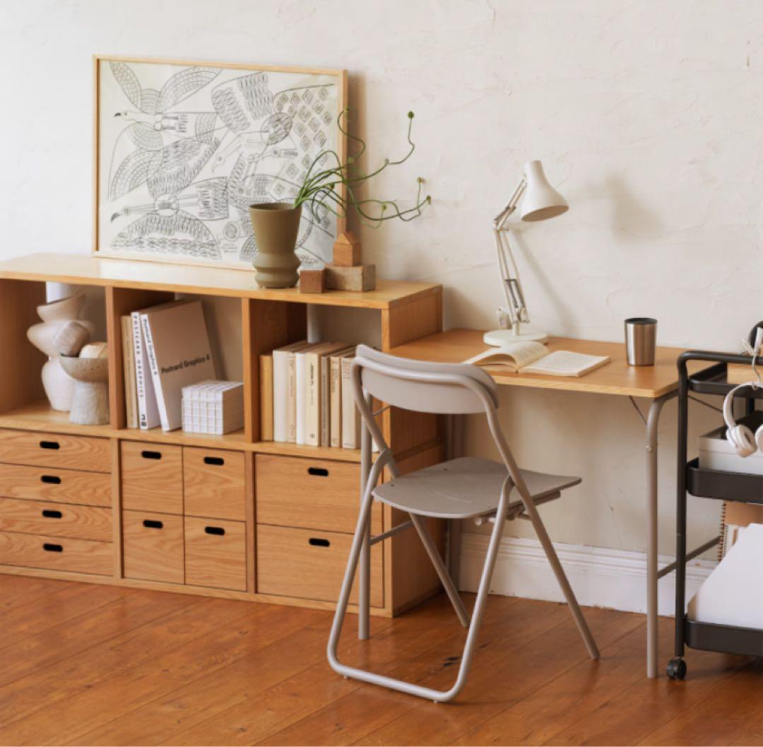 ⭐️超美品⭐️無印⭐️スタッキングシェルフ⭐️３段×２列・オーク材⭐️