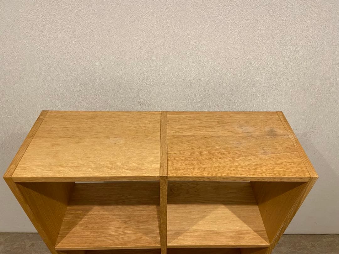 ⭐️超美品⭐️無印⭐️スタッキングシェルフ⭐️３段×２列・オーク材⭐️