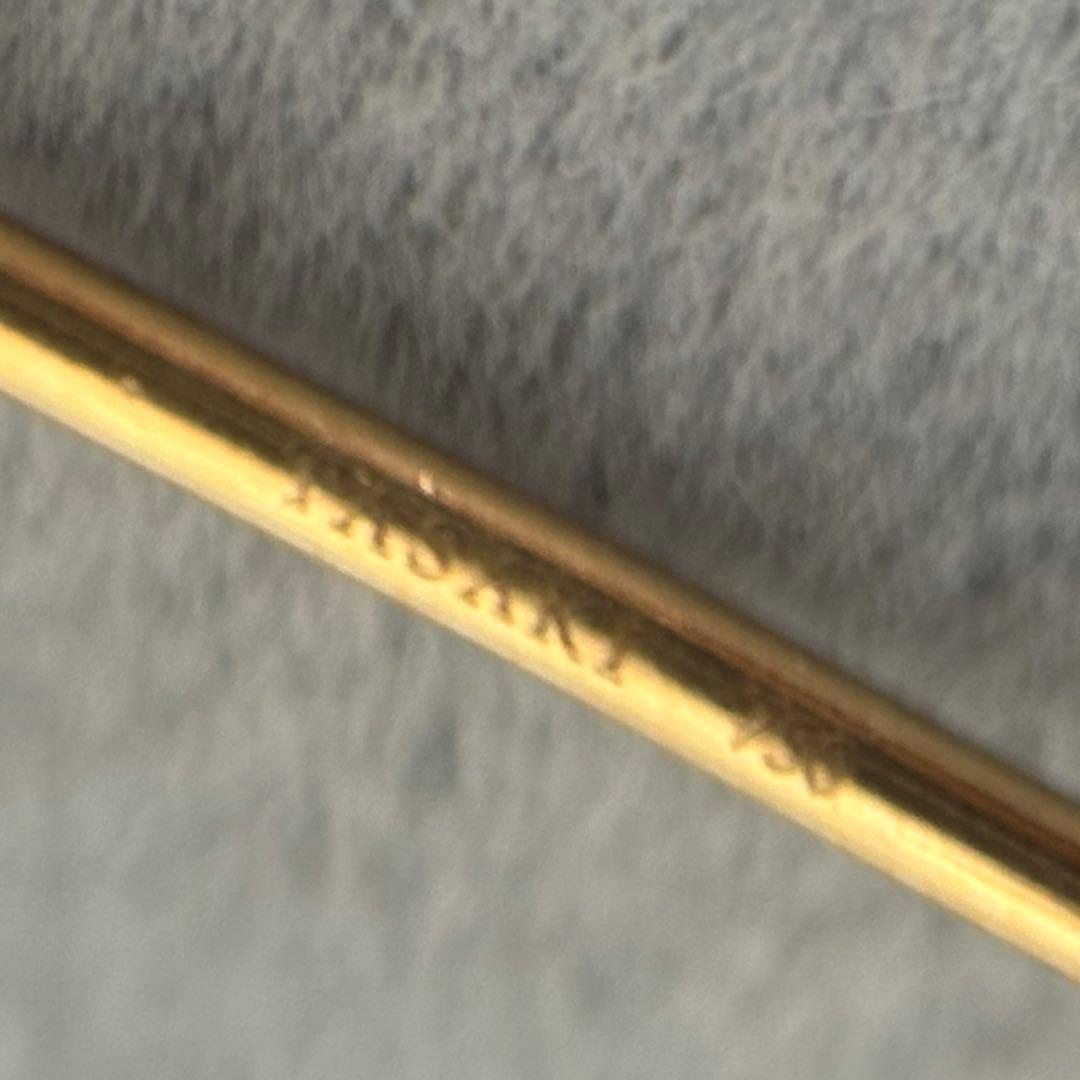 131【タサキ】K18 パール　アメリカンピアス　ロングピアス　片方のみ