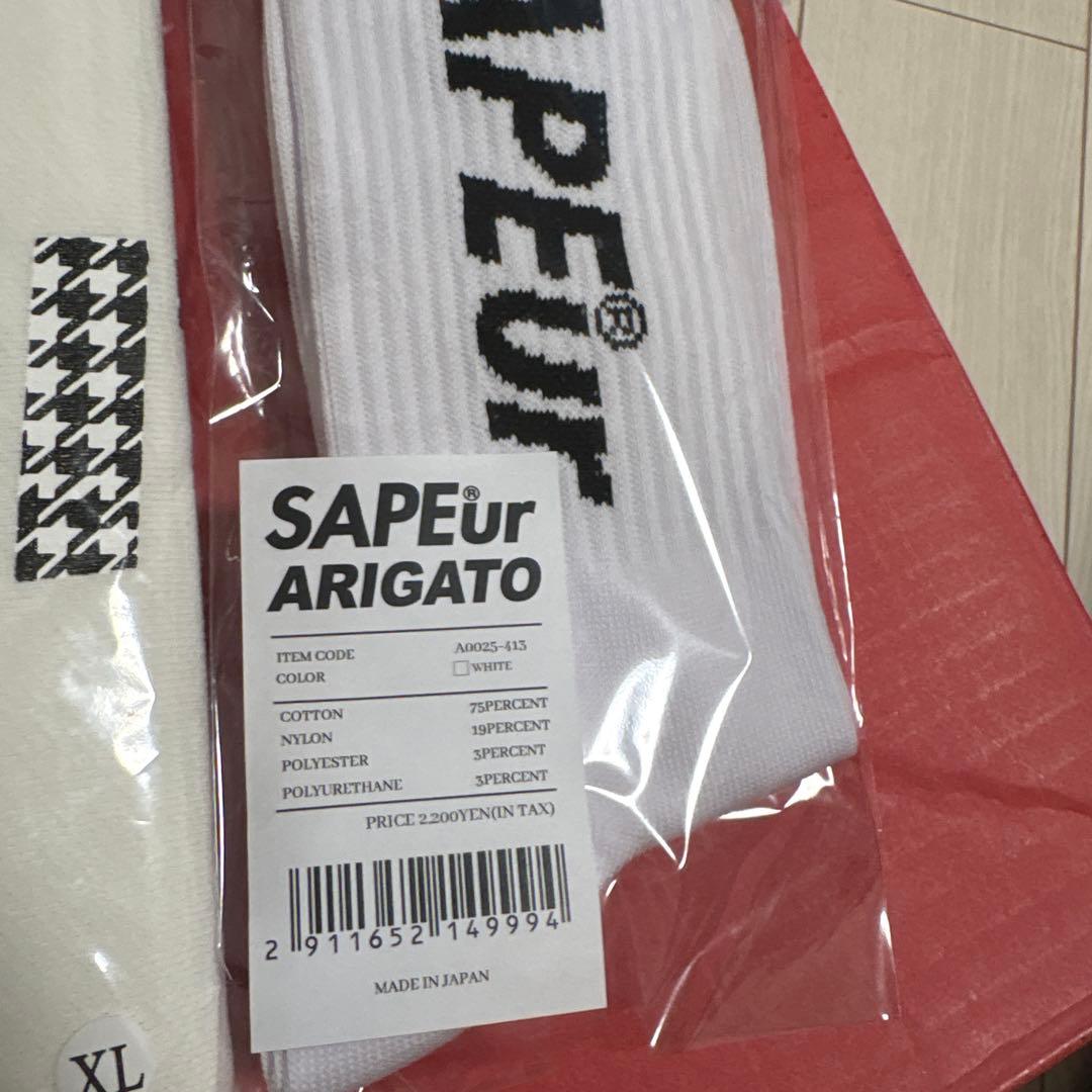 SAPEur 千鳥格子ロゴ スウェット&ソックス XL サプール トレーナー