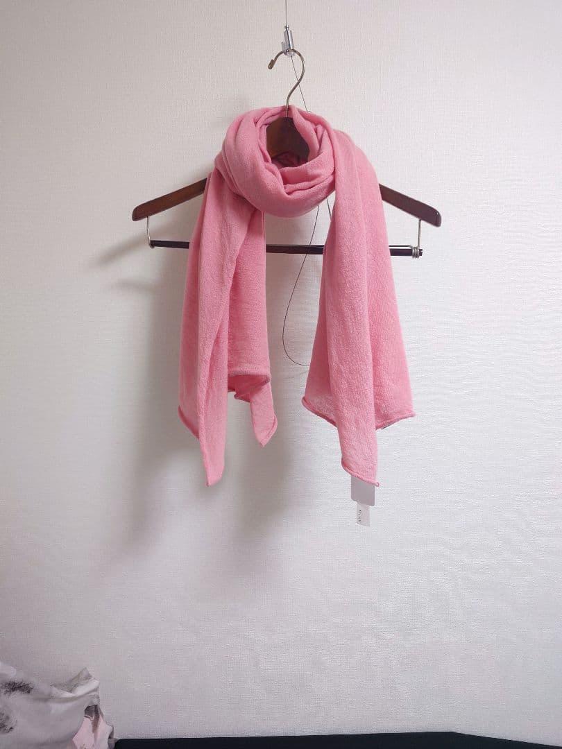 n100　エヌワンハンドレッド　カシミヤ　ストール　ピンク系