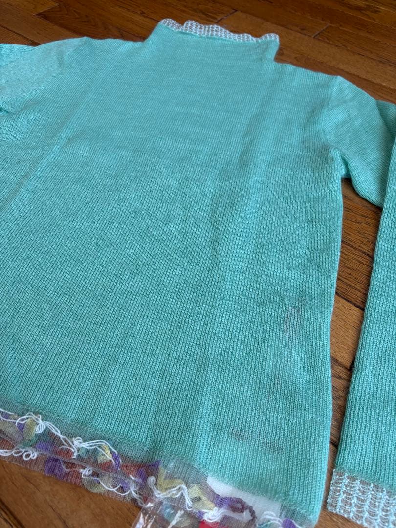 sale✴︎新品✴︎HaaT ISSEYMIYAKE モヘヤニット　ミントグリーン