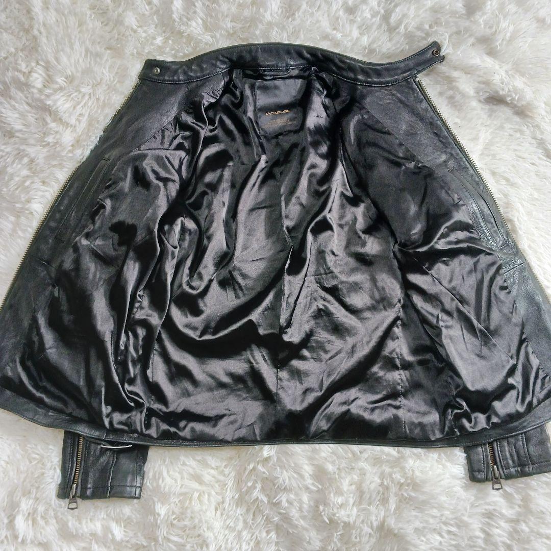 ジャックローズ　シングルライダース　5サイズ　ブラック　羊革