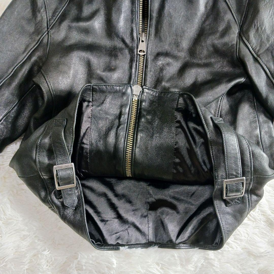 ジャックローズ　シングルライダース　5サイズ　ブラック　羊革