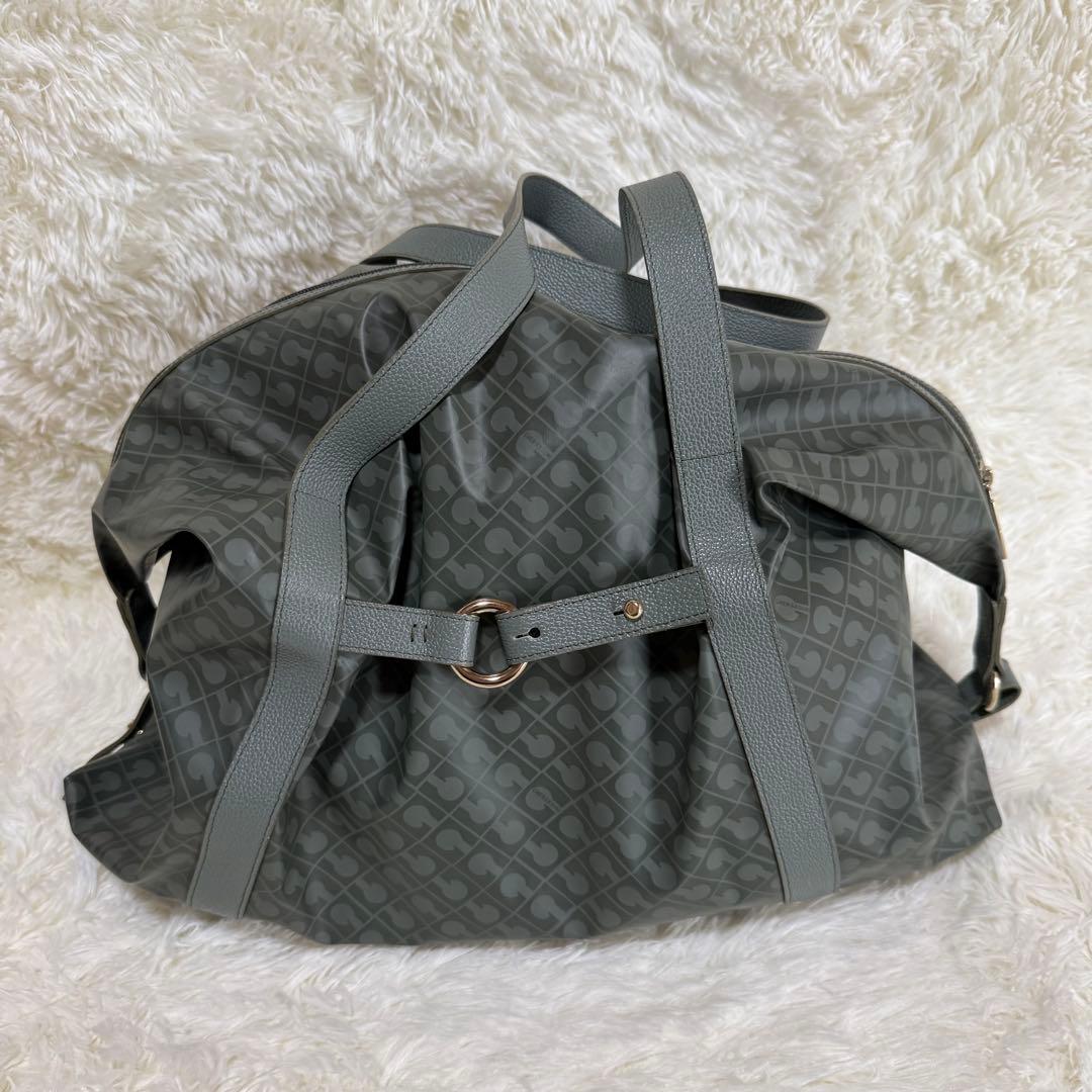 ゲラルディーニ レザーボストンバッグ　ソフティ ポーチ付き 美品