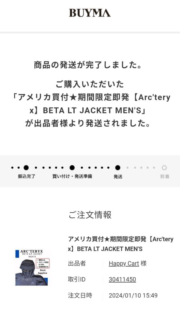 ARC'TERYX　BETA LT JACKET　【Lサイズ】　廃盤　希少モデル