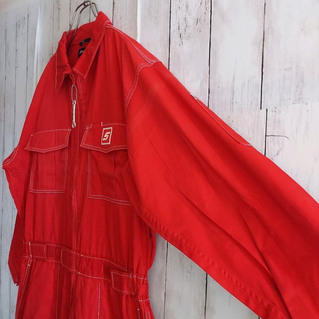 【Snap-on】美品 スナップオン 刺繍 オールインワン XL 赤