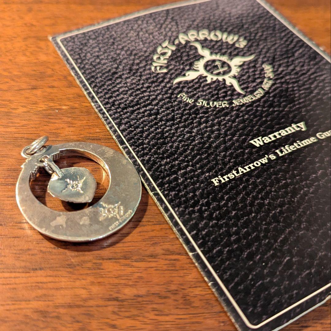 ファーストアローズ K18 ターコイズ付ハートフェザーメタル ペンダント