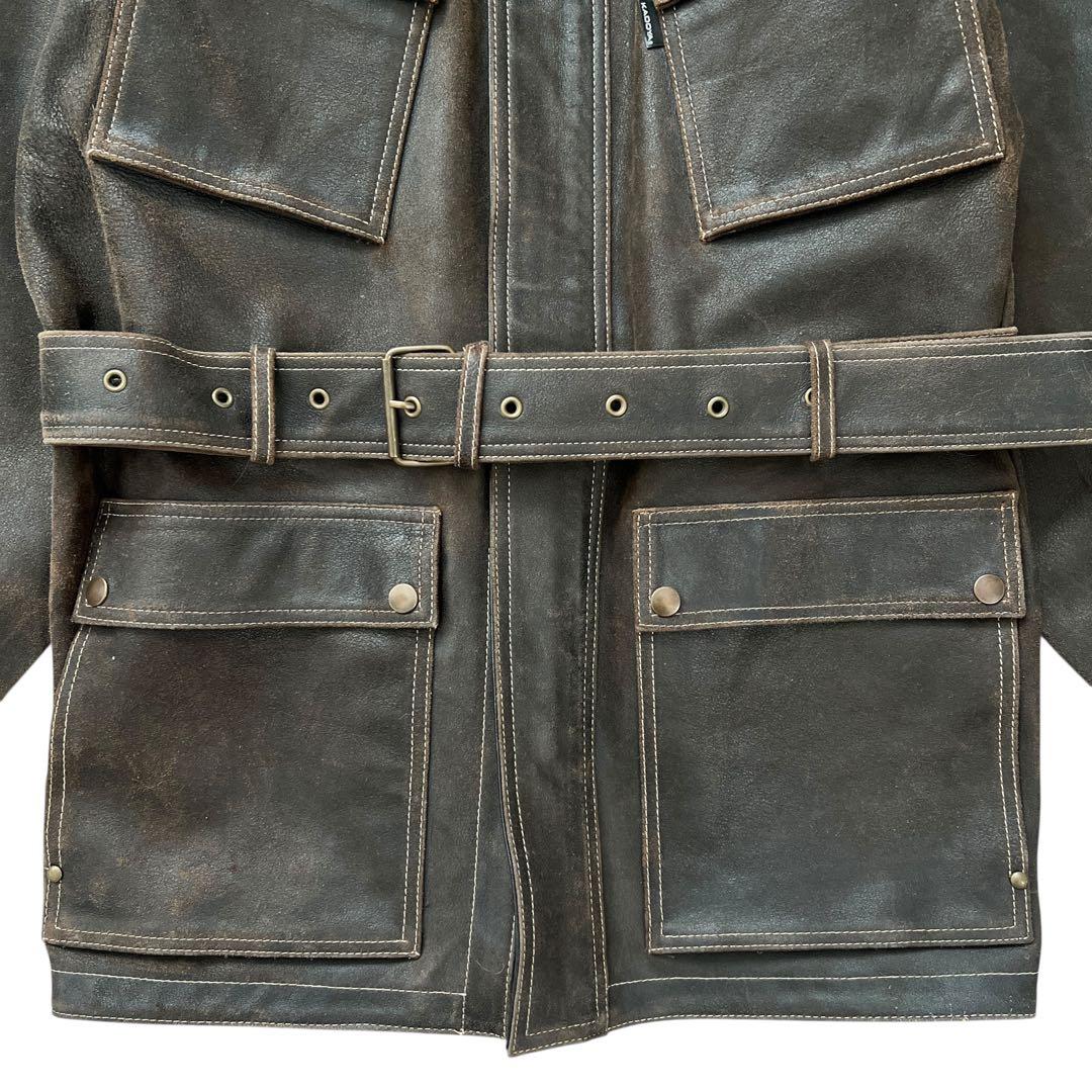 KADOYA　K'S LEATHER 　ゴートスキン レザージャケット 　ロング
