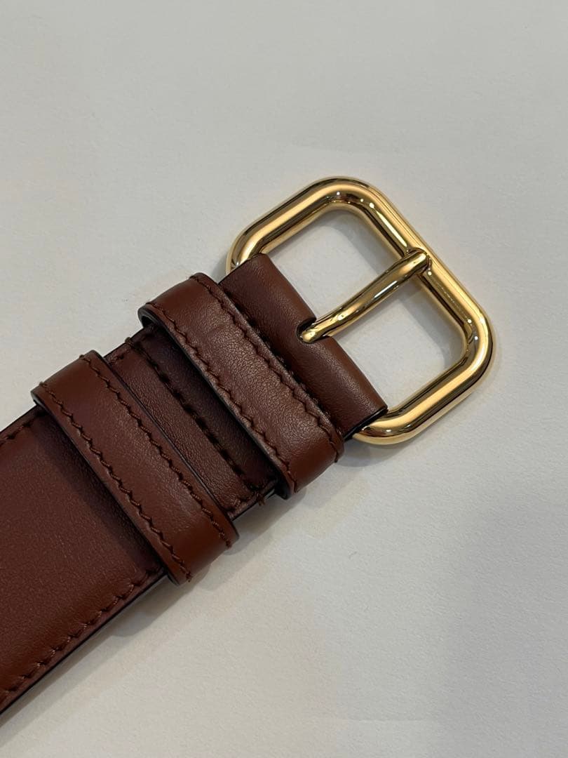 miu miu 完売モデル　ブラウンレザー ベルト　prada 男女兼用