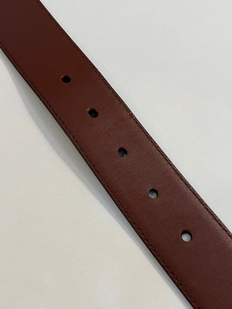 miu miu 完売モデル　ブラウンレザー ベルト　prada 男女兼用