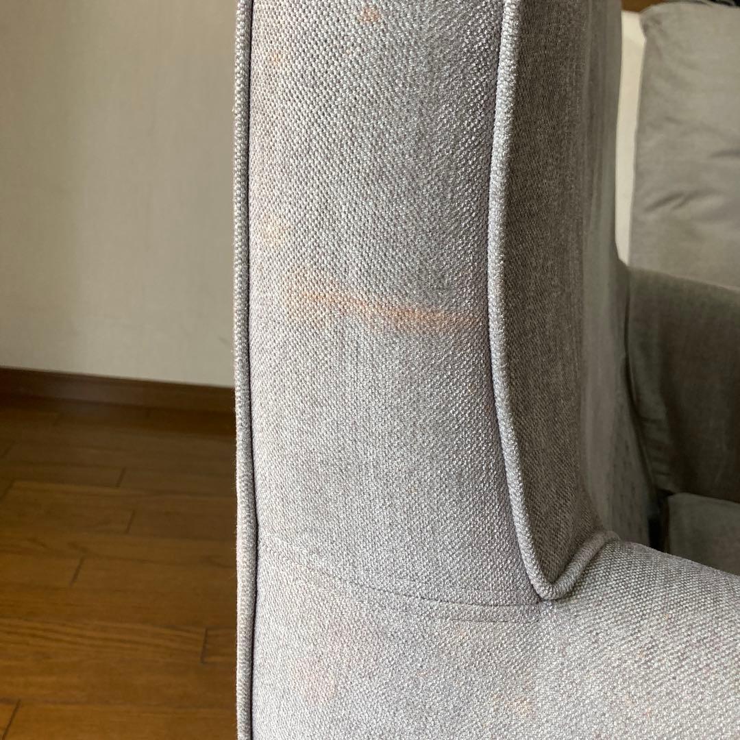 eilersenグレーのファブリックアームチェア