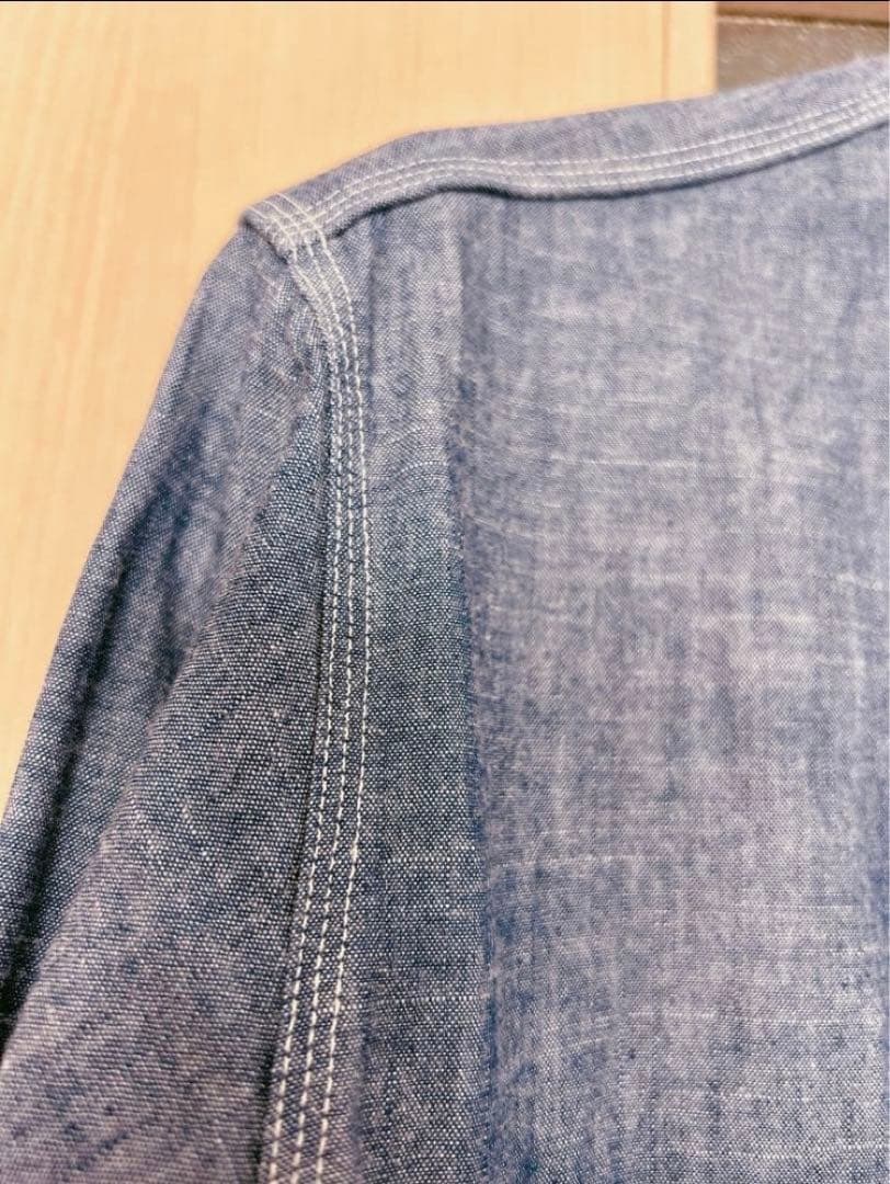 スティーブンソンオーバーオール　シャンブレー　ワークシャツ　サイズM