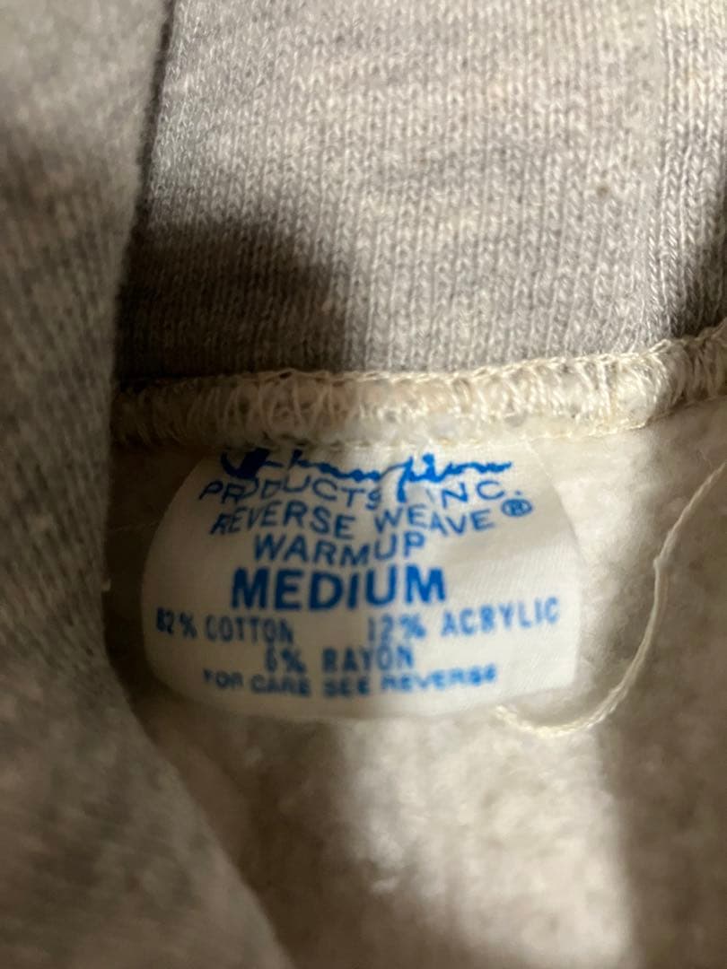 チャンピオン　リバースウィーブ　スウェット　パーカー　単タグ　アメリカ製　目無し