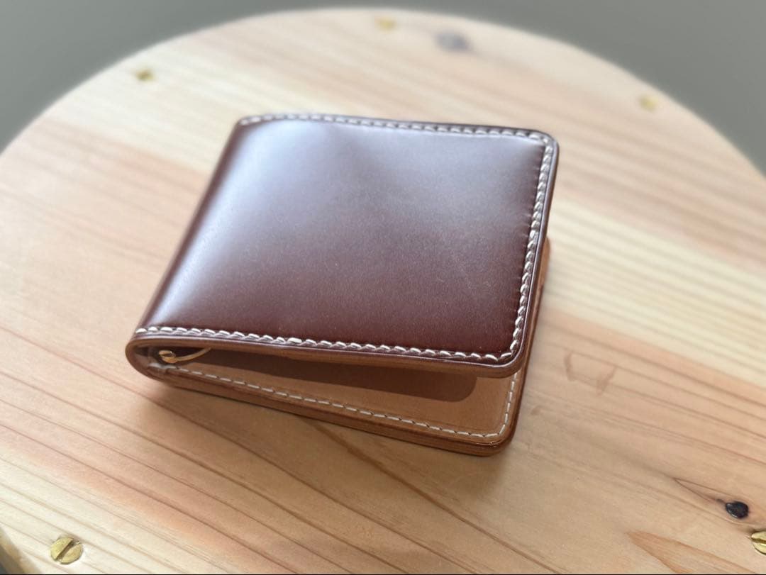 新喜皮革オイルコードバン　マネークリップ