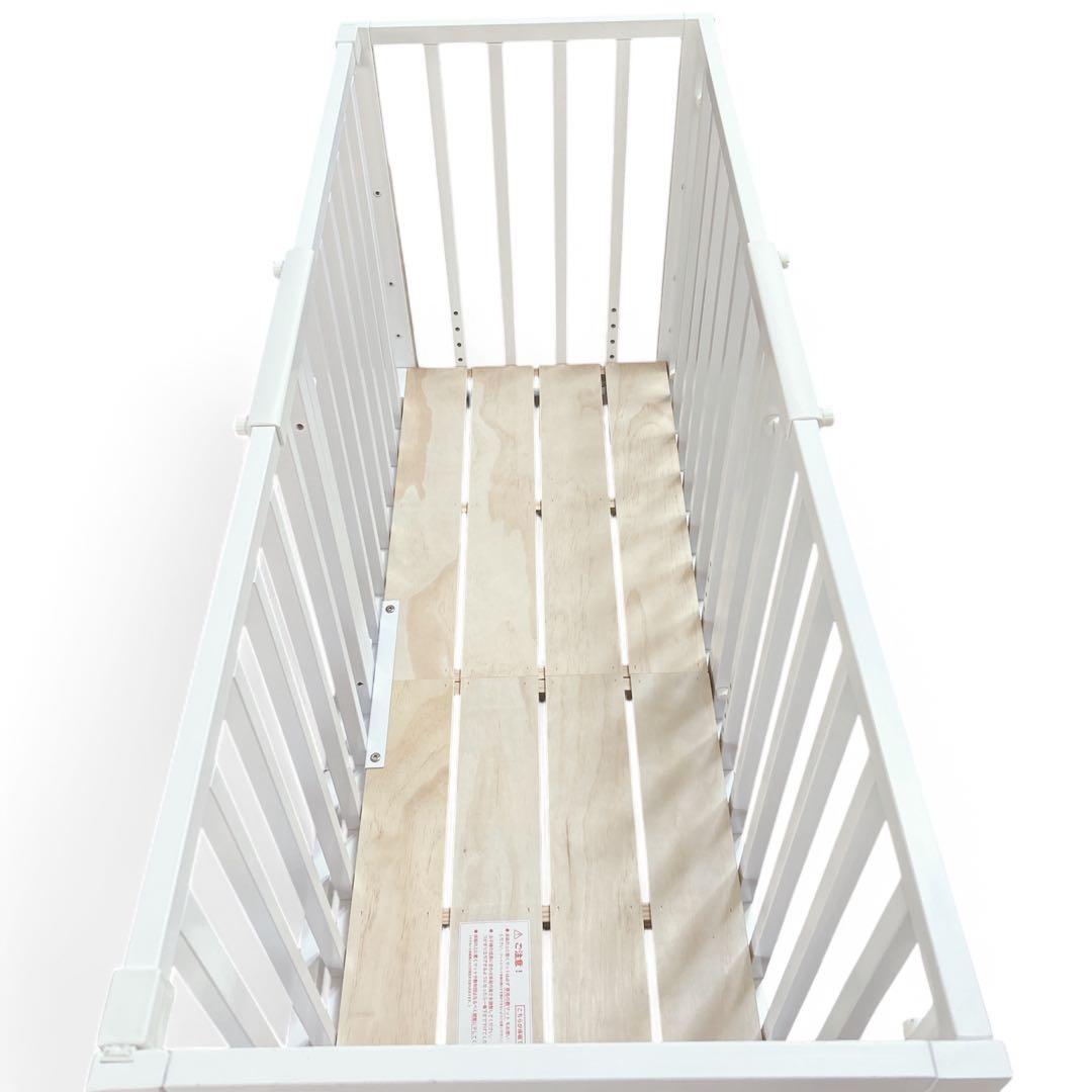 ✨良品✨大和屋 ベビーベッド そいねーるⅢ ホワイト マットレス付き