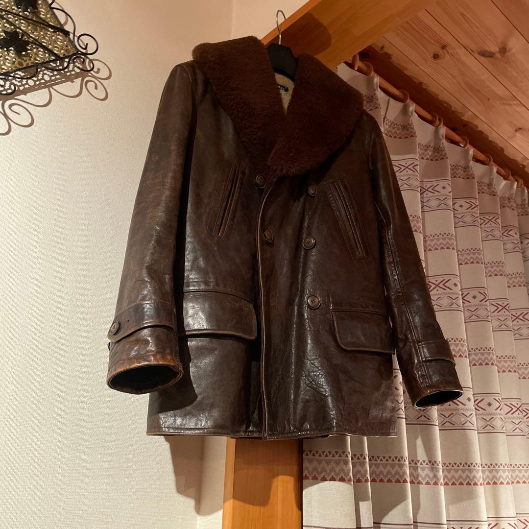 Ralph Lauren ラルフローレン　レザー　カーコート　ムートンコート