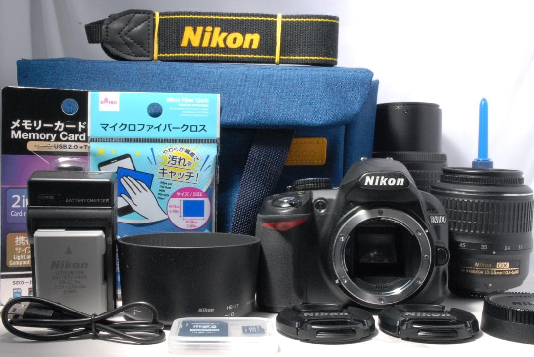 ニコン Nikon D3100 ダブルレンズ♡一眼レフカメラ♡カメラバック付き