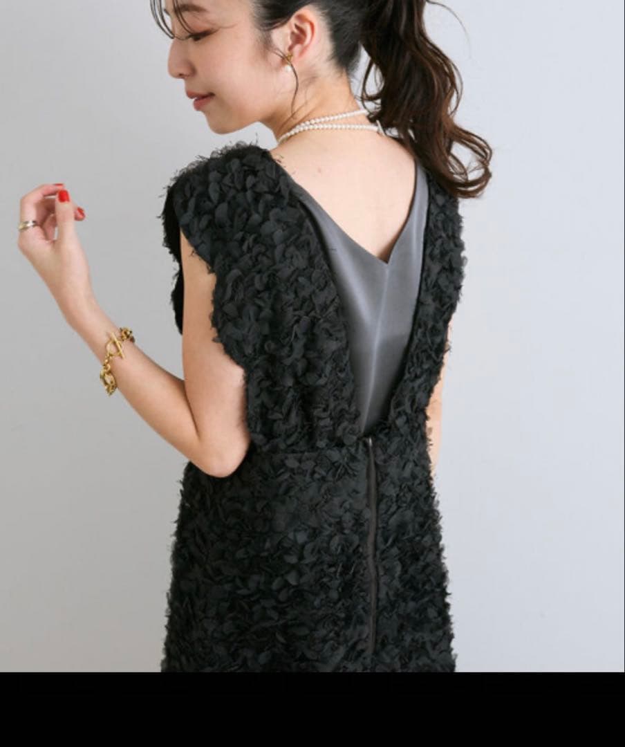 【新品】スカラップフレアジャンドレ ワンピース ジャンスカ ジャンパースカート