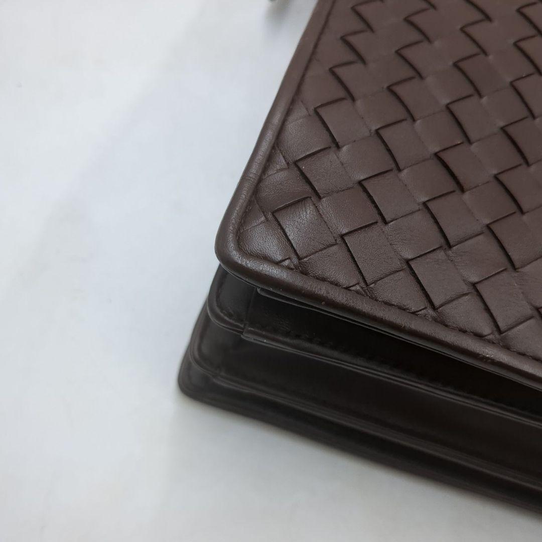 極美品✨️　ボッテガヴェネタ イントレチャート ビジネスバッグ　ブラウン　自立