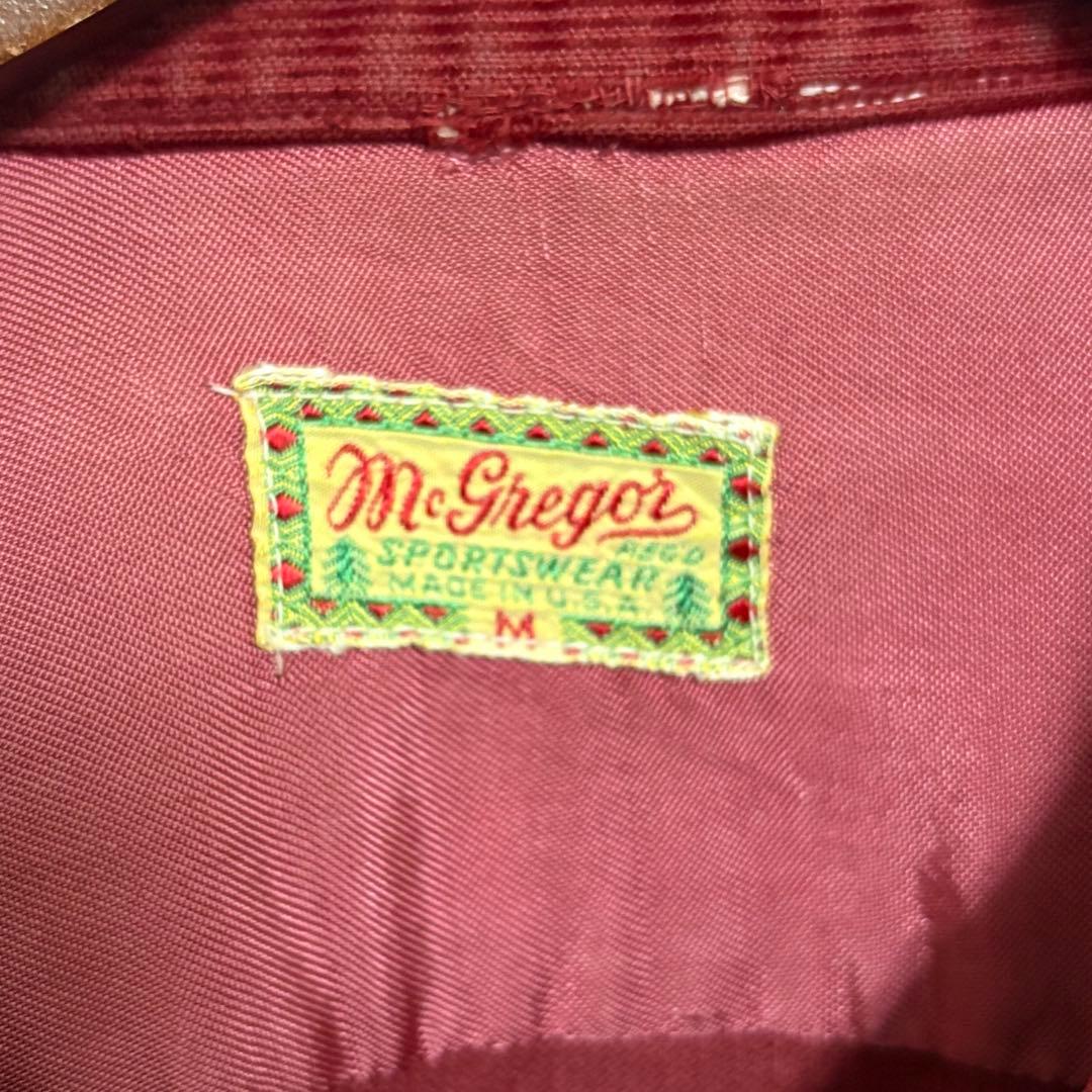 40s McGREGOR マクレガー　コーデュロイシャツ　赤
