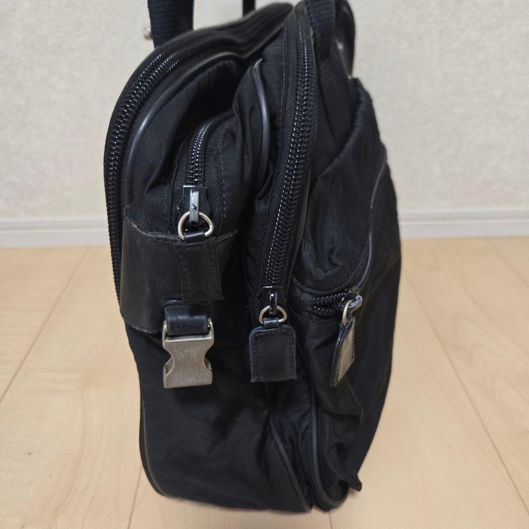 プラダ ブリーフケース ショルダー 三角ロゴ ナイロン ブラック