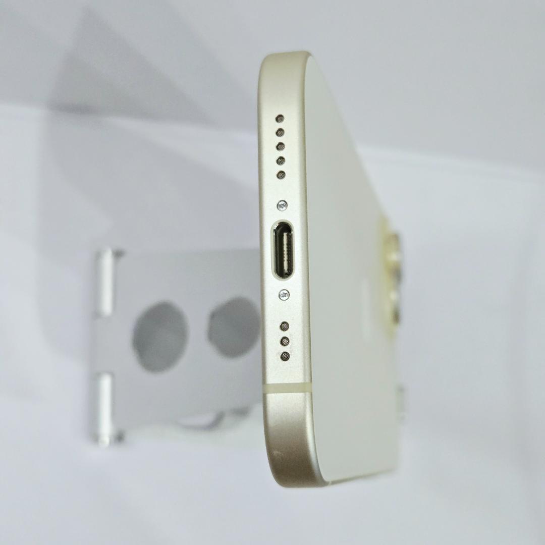 12 iPhone15 イエロー SIMフリー 極美品 BT87% 付属品完備