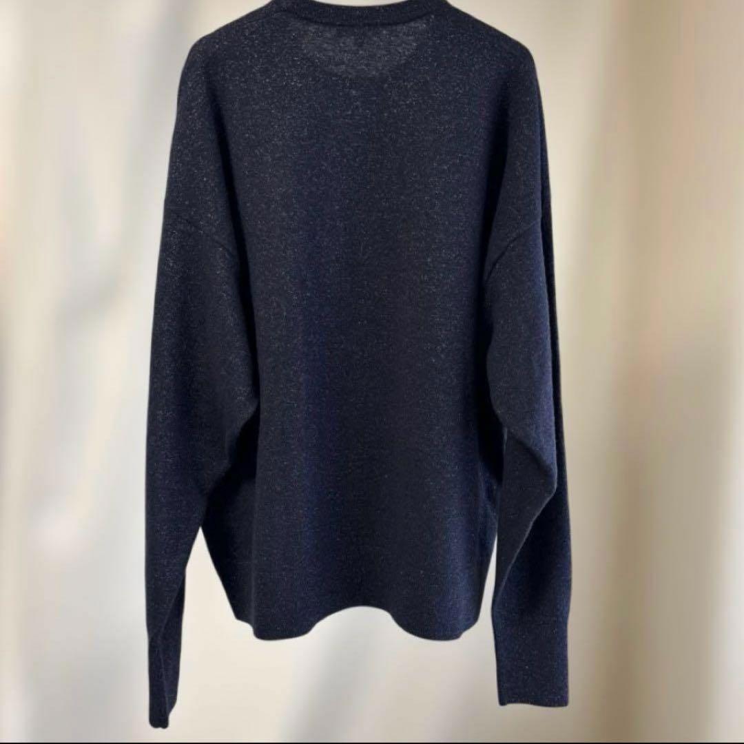 BLAMINK ラメロングスリーブ ニット ネイビー ブラミンク 2025